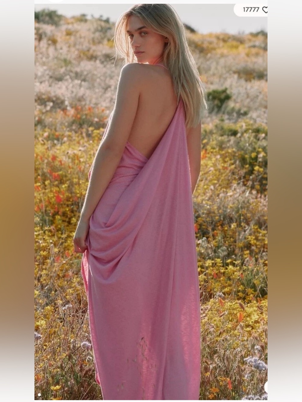 Free People FP Beach Positano Ribbed Draped Slouchy Maxi Dress Small - Picture 11 of 11